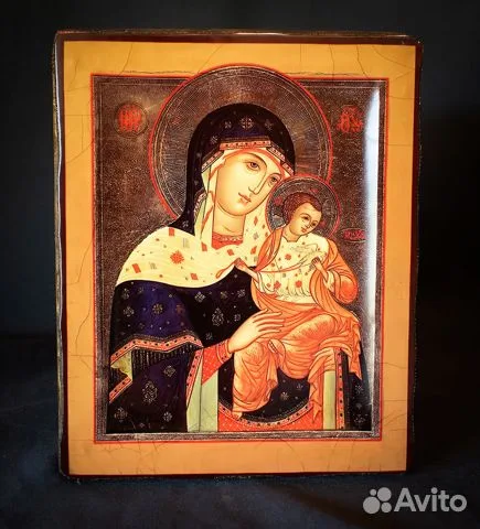 Икона Божией матери "Коневская" дерево — оригинальный подарок
