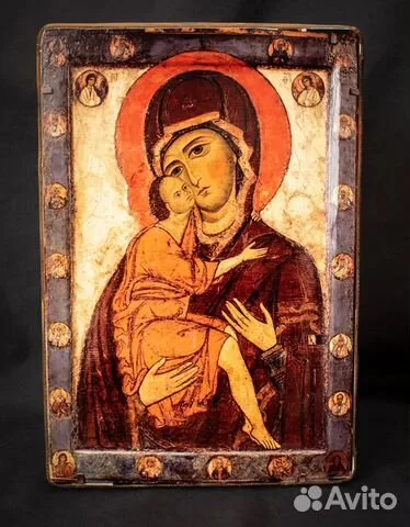 Икона деревянная «Богоматерь Умиление (Белозерская — красивый подарок