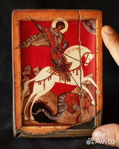 Икона деревянная. "Святой Георгий Победоносец" 15 — необычный подарок