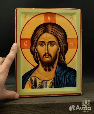 В подарок: Икона "Христос Вседержитель" дерево, ручная работа