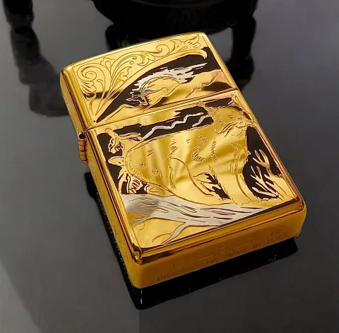 На память: Бензиновая зажигалка Zippo "Рысь"
