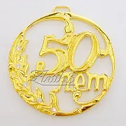 В подарок: Юбилейная медаль «50 лет» с фианитом — фотография 4
