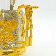 На память: Латунный подстаканник «МЧС» — фотография 4