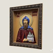 На память: Святой Даниил Московский икона резная — фотография 3