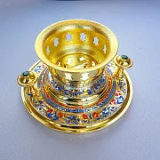 Сувенирный самовар "Золотой" — оригинальный подарок — фотография 6