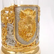 Подарочный бронзовый подстаканник «Кабан» — фотография 3