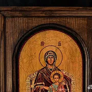 Иконы Христа и Богоматери в дубовом окладе — красивый подарок — фотография 3