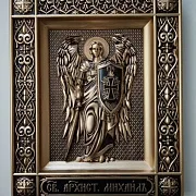 Резная Икона Архангел Михаил — необычный подарок — фотография 1