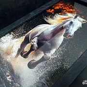 На память: Нарды под стеклом «Лошади» — фотография 2