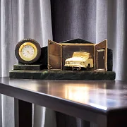 Винтажные настольные часы «Авторемонт» — оригинальный подарок — фотография 1