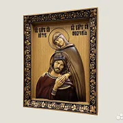 Икона резная из дерева Петр и Феврония Муромские в подарок — фотография 3