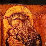 На память: Икона под старину "Святой Симеон Богоприимец" — фотография 2