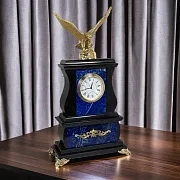 Подарочные часы «Орёл» с лазуритом и долеритом, 155×70×290 мм — фотография 1