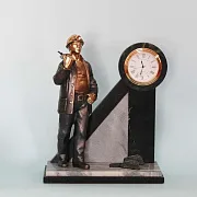 Часы «Шахтёр» со змеевиком и мрамором — необычный подарок — фотография 2
