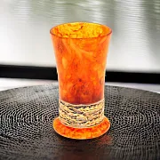 Стопка для водки из камня (янтарь) в подарок — фотография 1