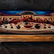Икона авторская "Тайная вечеря" Дерево — оригинальный подарок — фотография 3