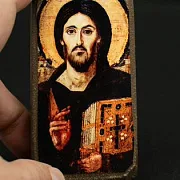 В подарок: Иконка деревянная " Спас Синайский". Дорожная — фотография 1