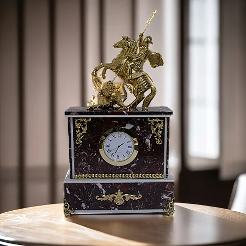 На память: Каминные часы «Георгий Победоносец», 180×65×270 мм