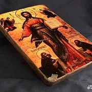 Подарочная икона "Спас Смоленский" с припадающими — фотография 5