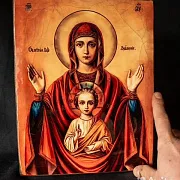 Подарочная икона. Богоматерь "Знамение" — фотография 1