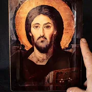Икона с ковчегом "Спас Синайский" — необычный подарок — фотография 1