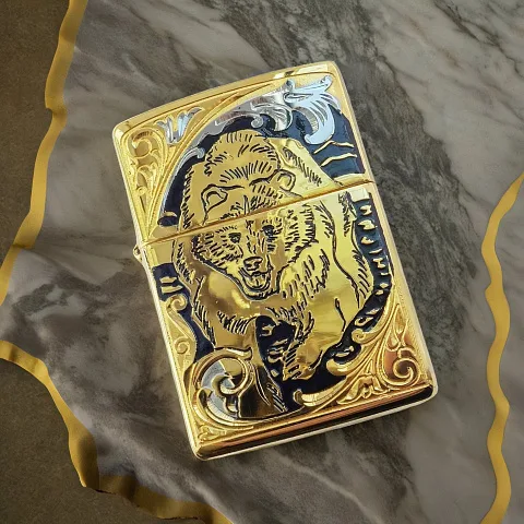 Зажигалка Zippo оригинал "Медведь" № 3 — красивый подарок