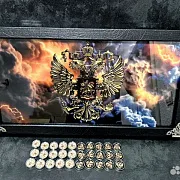 Нарды под стеклом «Держава» — оригинальный подарок — фотография 8