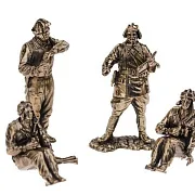Ручная работа: Бронзовый набор солдатиков «Советские танкисты», 4 шт. — фотография 8