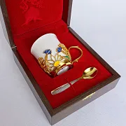 Кофейная чашка "Павлин" — необычный подарок — фотография 3