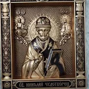 Резная Икона Николай Чудотворец — необычный подарок — фотография 10