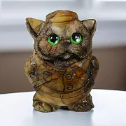 Каменная фигурка «Котик», 130×90×165 мм — необычный подарок — фотография 1