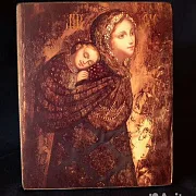 Подарочная икона "Колыбельная" Богоматерь — фотография 4