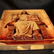 Авторская икона "Вседержитель на троне" — необычный подарок — фотография 7