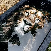 На память: Нарды под стеклом «Лев» — фотография 5