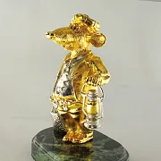 Бронзовая статуэтка «Добытчик» — оригинальный подарок — фотография 2