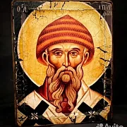 Икона авторская "Св. Спиридон Тримифунтский" — красивый подарок — фотография 5