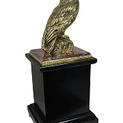 Каминные часы «Сова» из яшмы и долерита — оригинальный подарок — фотография 2