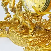 Настольные часы «Хоккеисты» позолоченные — необычный подарок — фотография 5