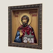 Икона резная Святой Владислав Сербский — красивый подарок — фотография 3