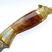 Дамасский нож «Волк» №5 — оригинальный подарок — фотография 4