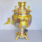 Сувенирный самовар "Золотой" — оригинальный подарок — фотография 10